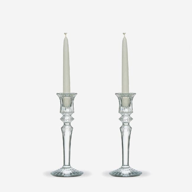 Baccarat Mille Nuits Candlestick Set of 2 - Elegant Crystal Candle Holders for Dining Table Decor, Wedding Centerpieces & Luxury Home Accessories