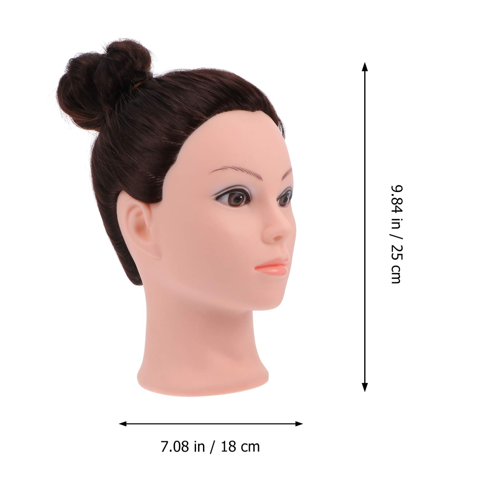Lurrose Braiding Hair Mannequin Head with Stand - Natural Color Training Head for Braided Wigs Practice, Perfect for Salon Styling & Cosmetology Students