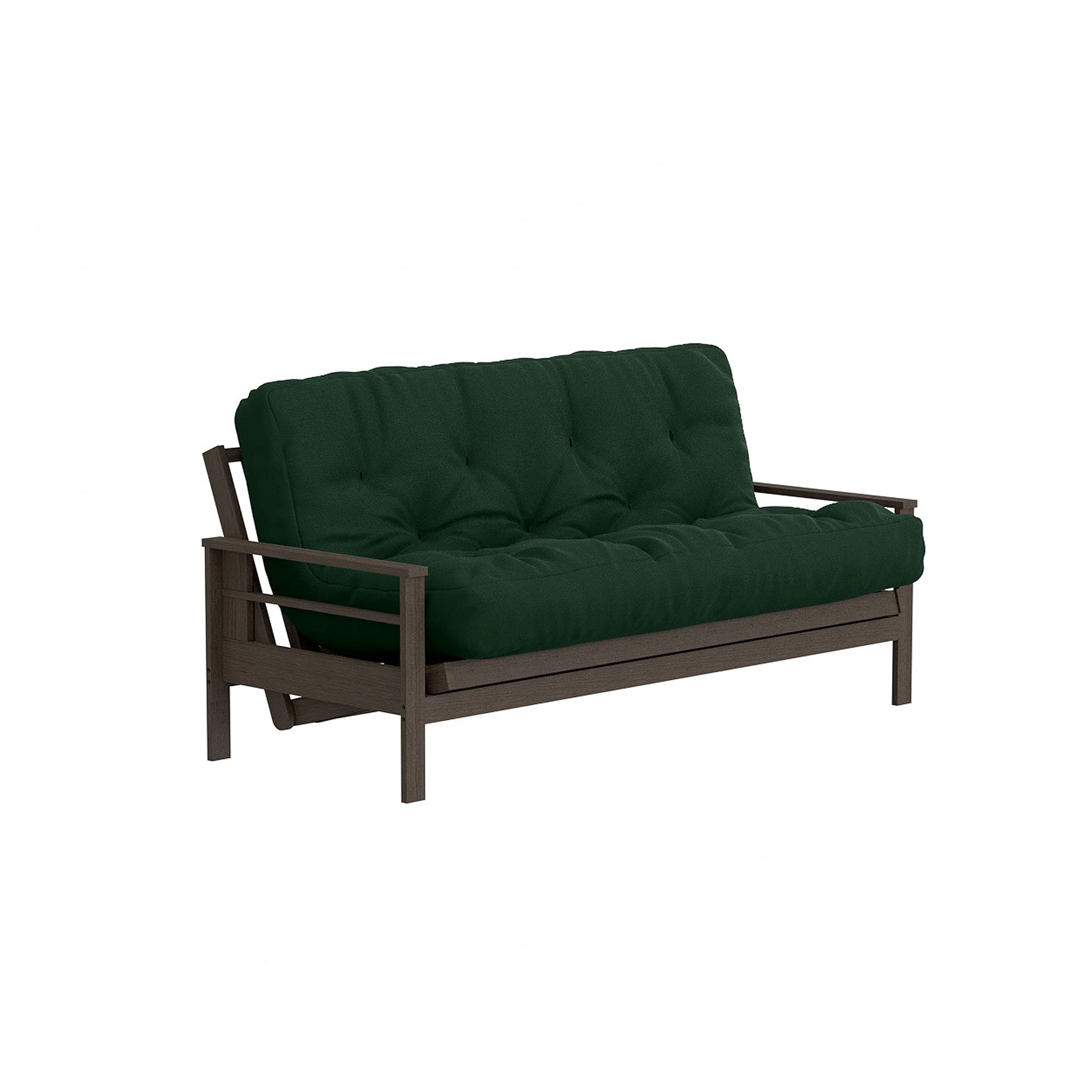 Royal Sleep Products by The Futon Factory 6 Inch Twin Size Foam Futon Mattress - CertiPUR Certified USA Made - Solid Hunter Green Cover - Replacement Mattress (Frame Not Included) - Perfect for Dorm Rooms, Guest Beds & Small Spaces
