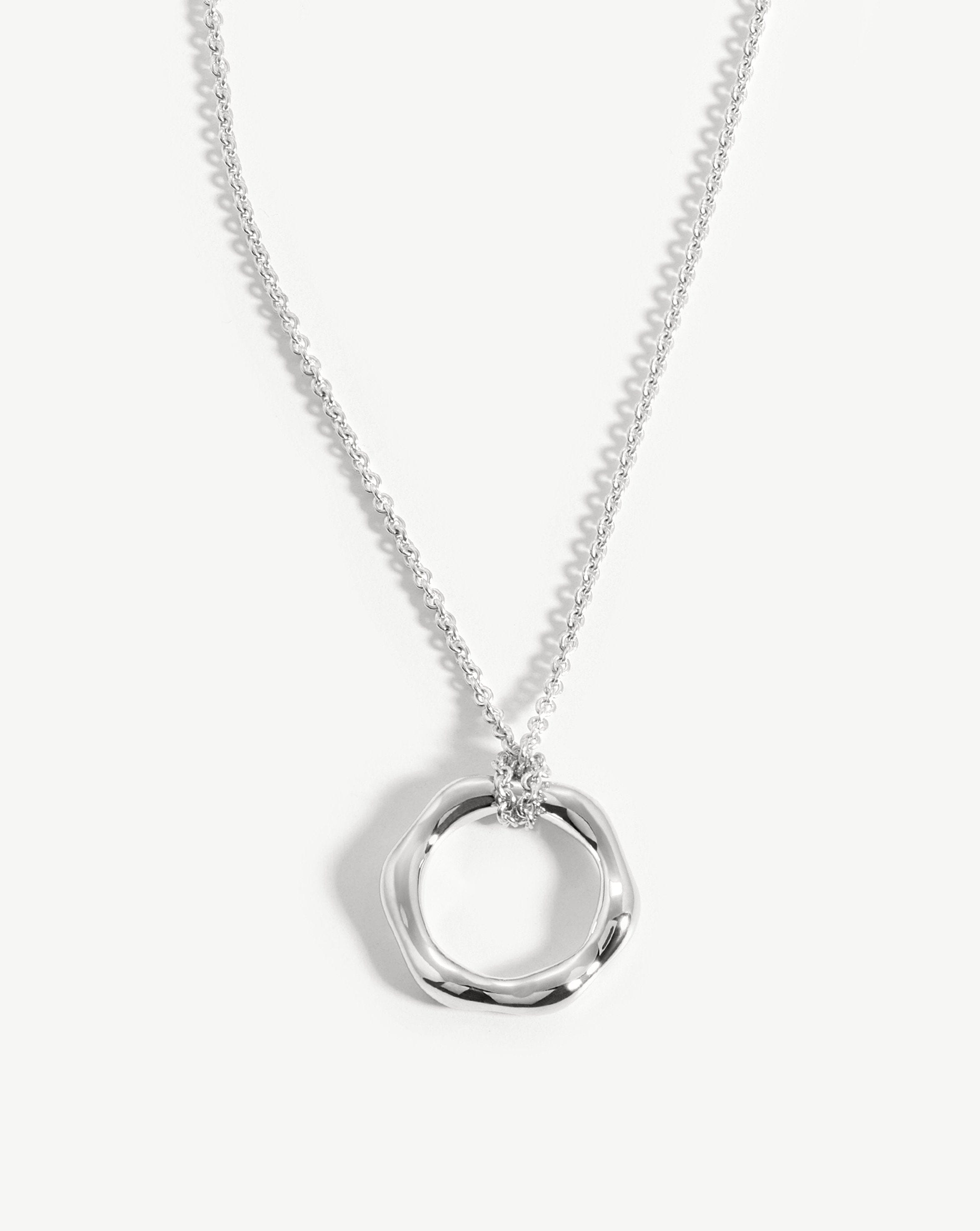 Mini Molten Pendant Necklace - Dainty Gold & Silver Lava Jewelry for Women - Perfect for Casual Wear, Date Nights & Gifts