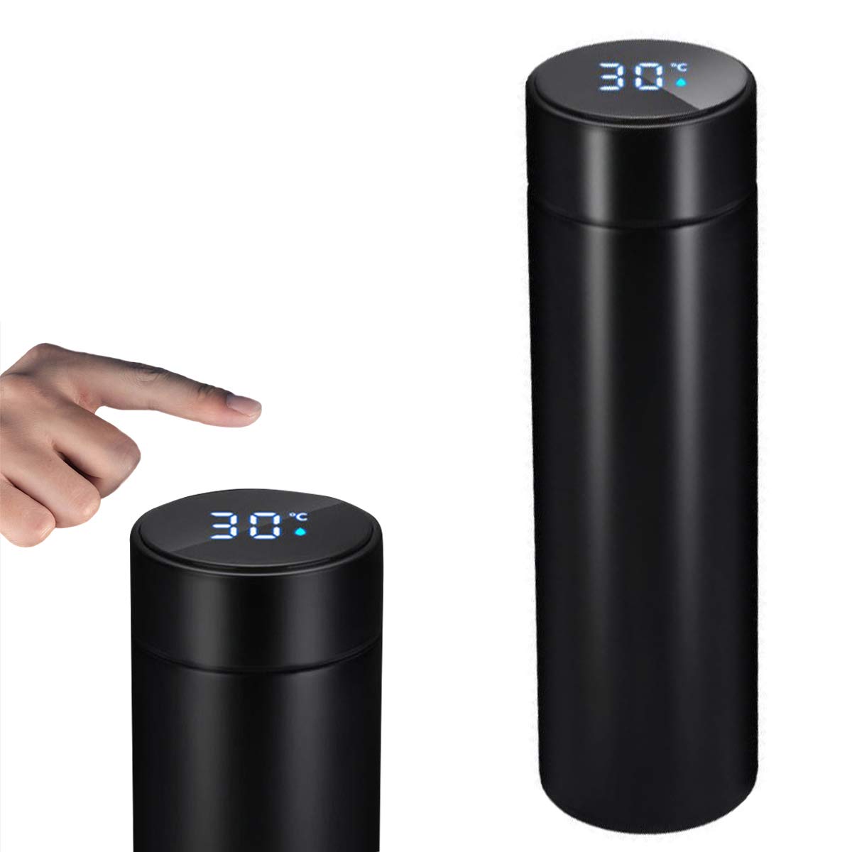 Smart LED Temperature Display Coffee Mug - Vacuum Insulated Thermos for Tea & Coffee
