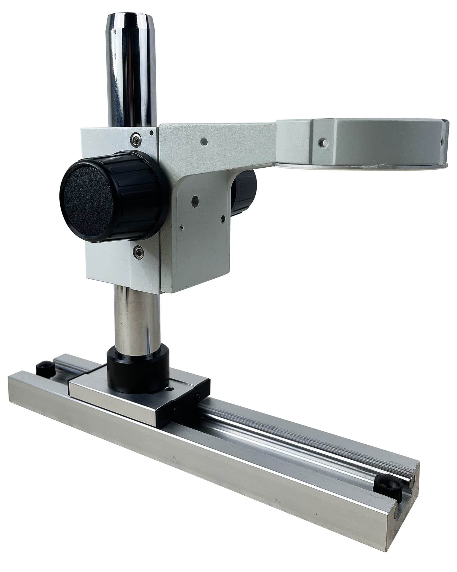 Universal Microscope Slide Rail Base - Adjustable Stand for 25mm & 32mm Microscopes | Compatible with Trinocular & Binocular Models | Perfect for Soldering, Repair & Lab Work | Desktop Microscope Accessory for Precision Work