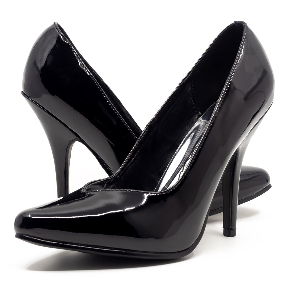 Ellie Shoes Women's 5-Inch High Heel Patent Leather Pumps in Black - Perfect for Office, Party & Evening Events