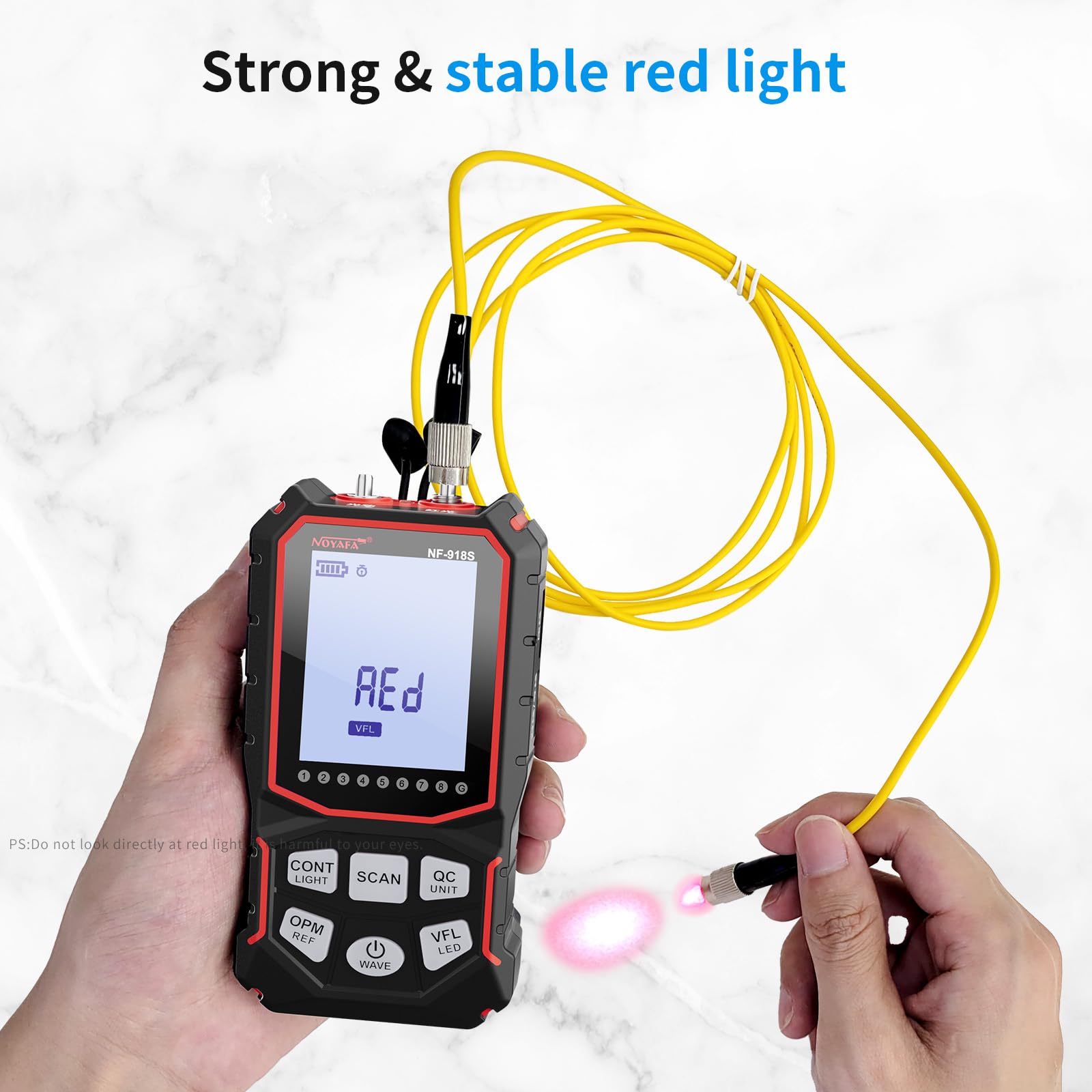 NOYAFA NF-918S Professional Network Cable Tester with 6-Wavelength Optical Power Meter | Ethernet RJ45 Cable Toner | 10mW Visual Fault Locator & PoE Tester | Ideal for Network Installation, Maintenance & Troubleshooting