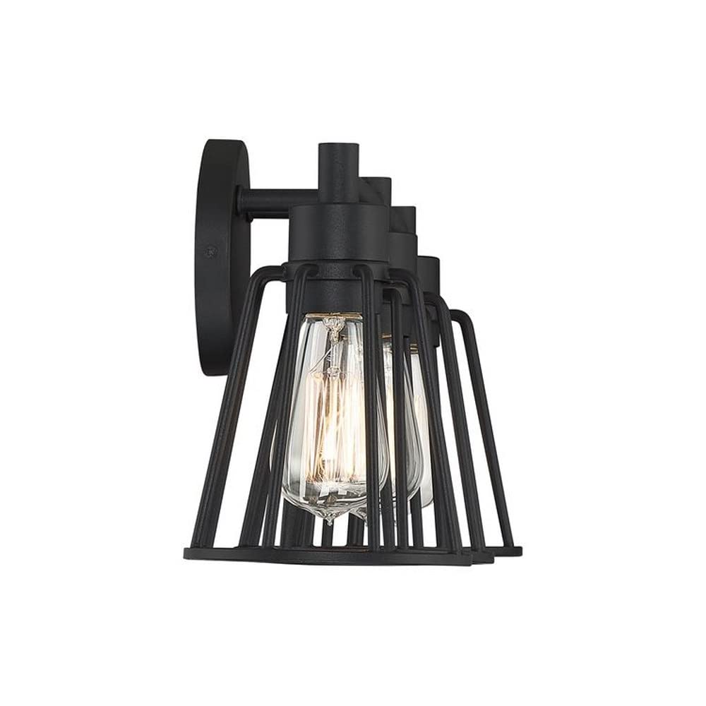 3-Light Transitional Vanity Light for Bathroom - Damp Location Approved - Matte Black Finish - 71-Bel-3093651 - Perfect for Bathroom Makeovers, Powder Rooms & Spa-Like Retreats