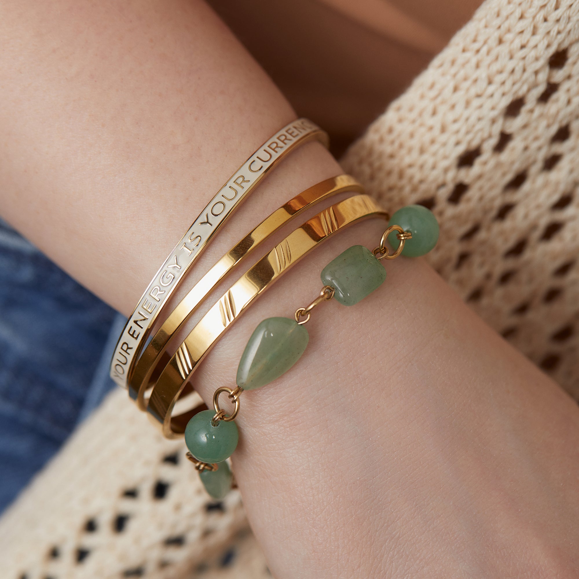 Adjustable Gemstone Bracelet for Women - Handmade Beaded Stretch Bracelet with Healing Crystals - Perfect for Yoga, Meditation & Everyday Wear