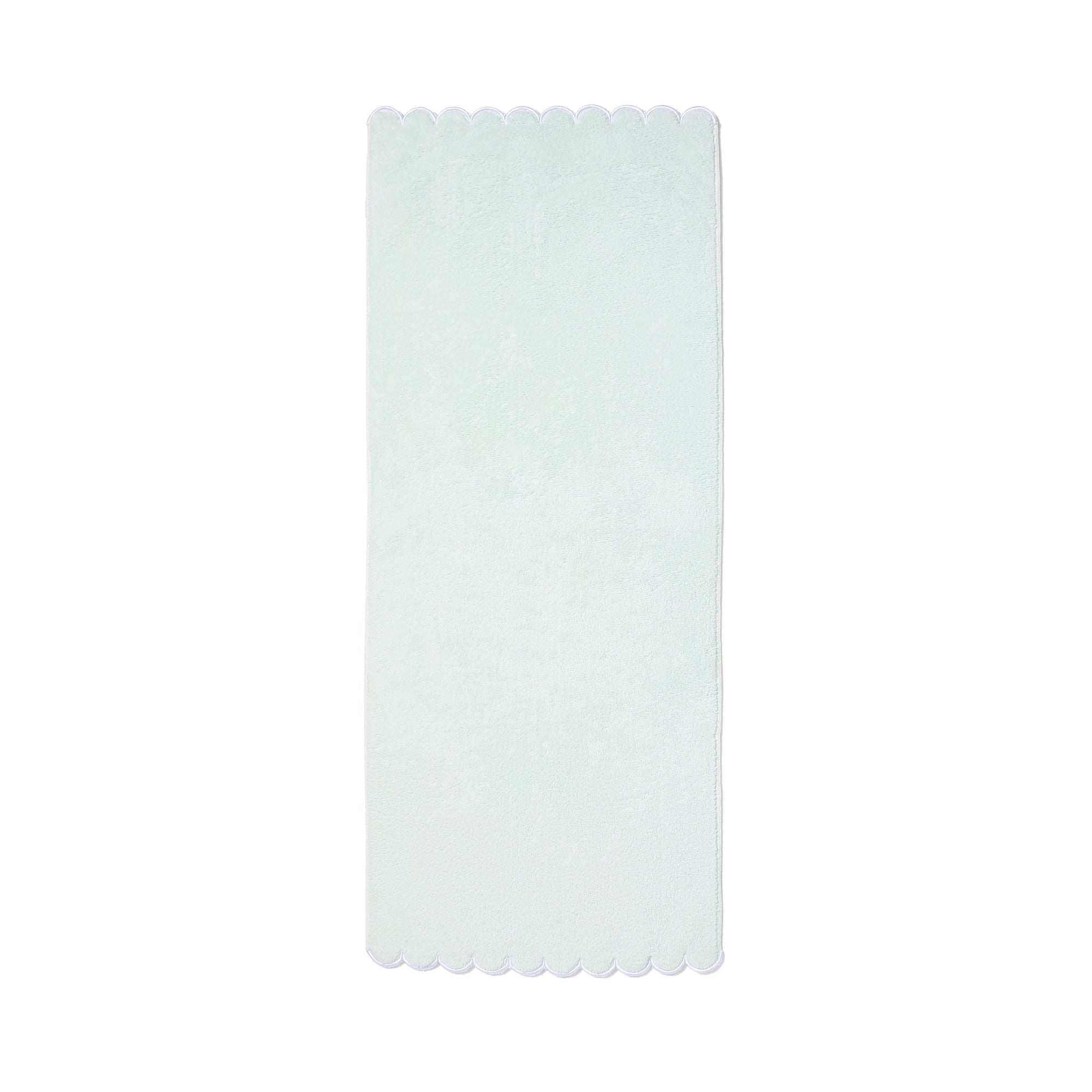 Premium Microfiber Face Towel - Soft Scallop Edge, Green | Gentle Exfoliating & Makeup Removal | Perfect for Skincare, Gym & Travel