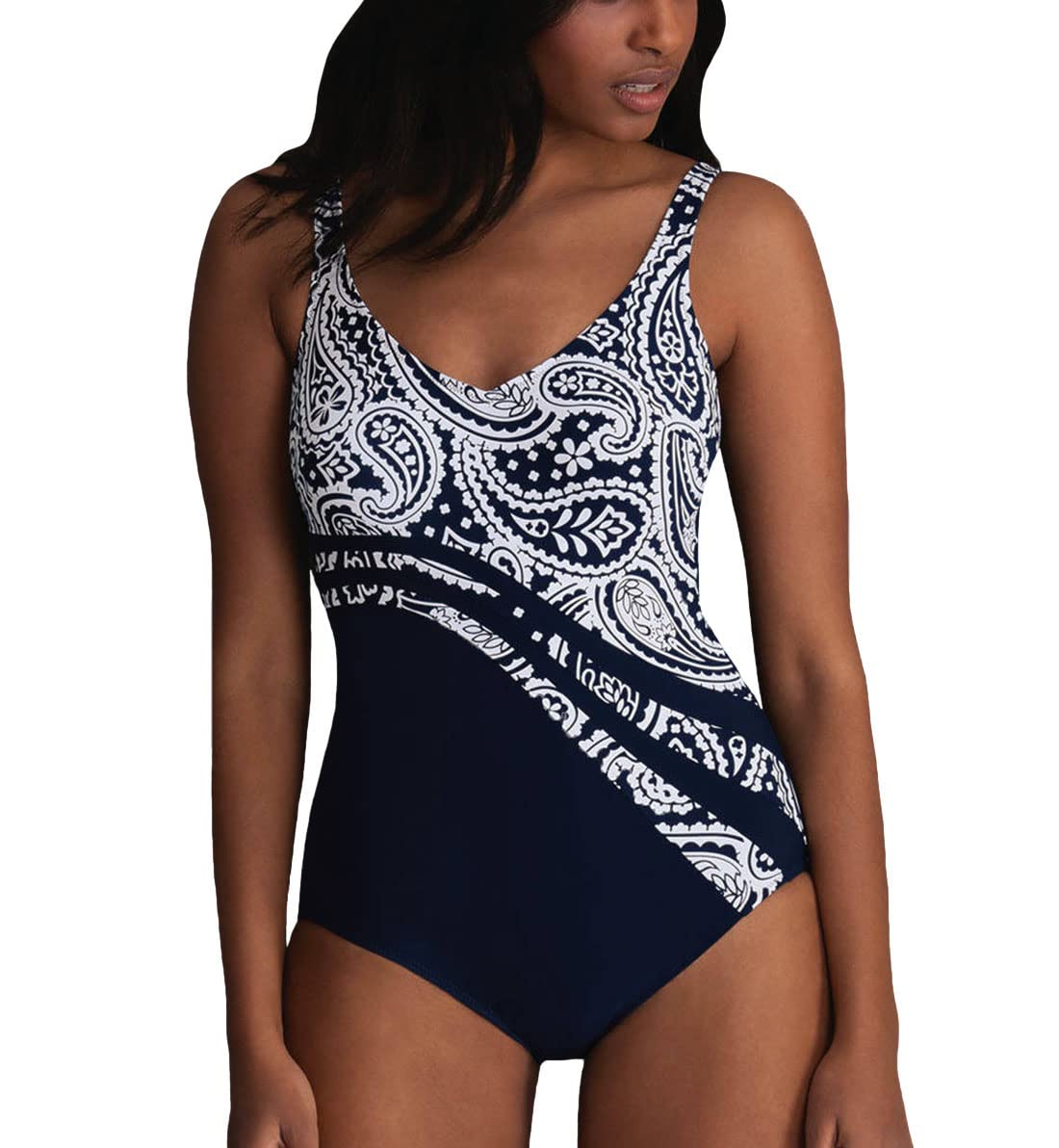 Anita Women's 7370 Paisley Passion Luella One Piece Swimsuit - Floral Print Bathing Suit for Women, Tummy Control Swimwear with Adjustable Straps - Perfect for Beach, Pool, and Summer Vacations