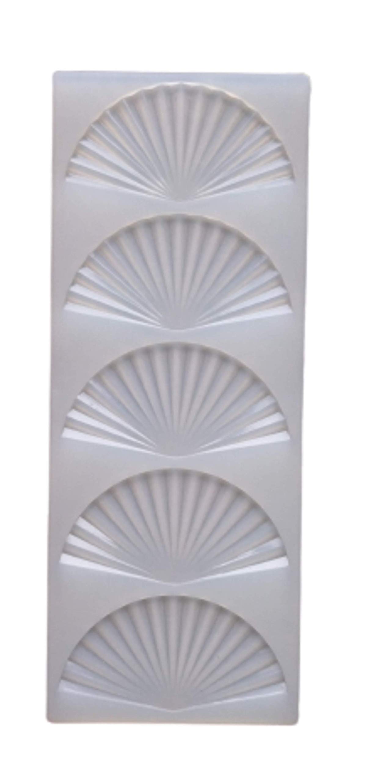 Fan Shape Chocolate Molds for Baking - 6 Pack Reusable Silicone Fan Shaped Chocolate Garnishing Sheets for Cake Decorating, Candy Making, Desserts, and DIY Treats - Perfect for Birthday Parties, Weddings, and Holiday Baking
