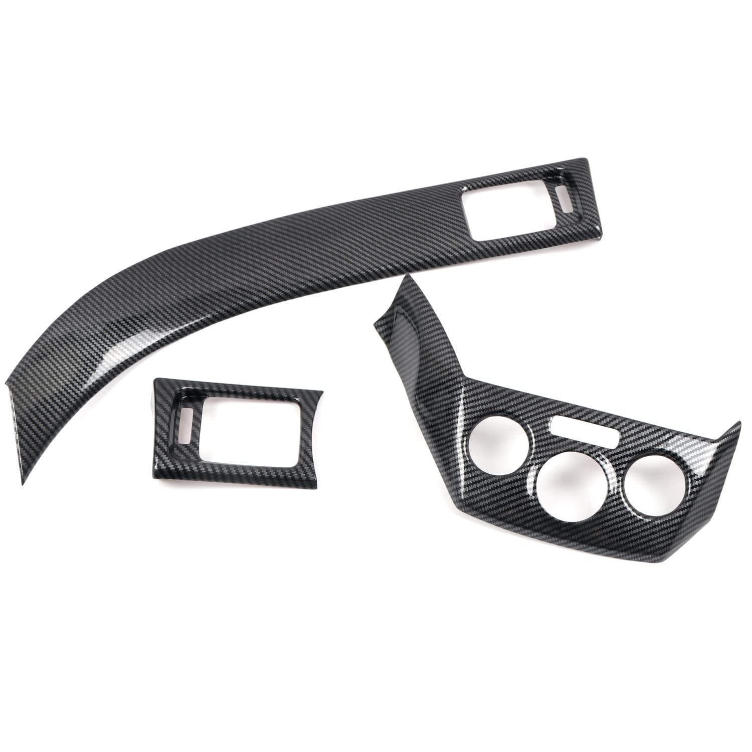 High-Quality ABS Carbon Fiber Center Console & Air Vent Panel Cover Trim for Subaru Impreza WRX/STi 2008-2014 - 3pc Interior Upgrade Kit (Not Compatible with RHD Models) | Enhance Your Car's Sporty Look & Protection