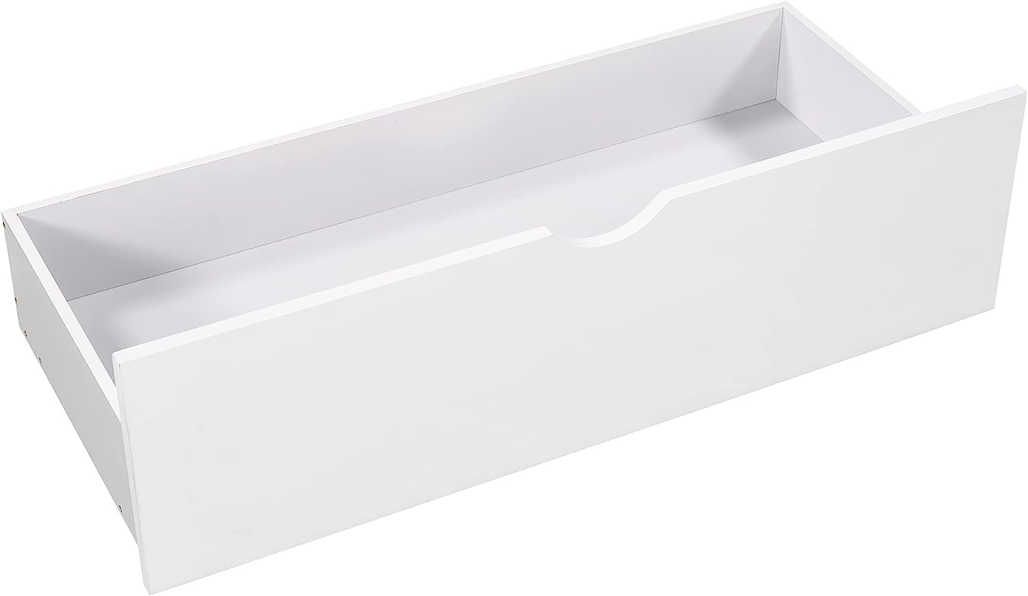 **L-Shaped Wooden Platform Bed with Trundle & Drawers - Twin Size, White - Built-in Desk & 3 Twin Beds for Kids, Teens, Boys & Girls - Perfect for Small Bedrooms, Shared Rooms & Multi-Kid Spaces**