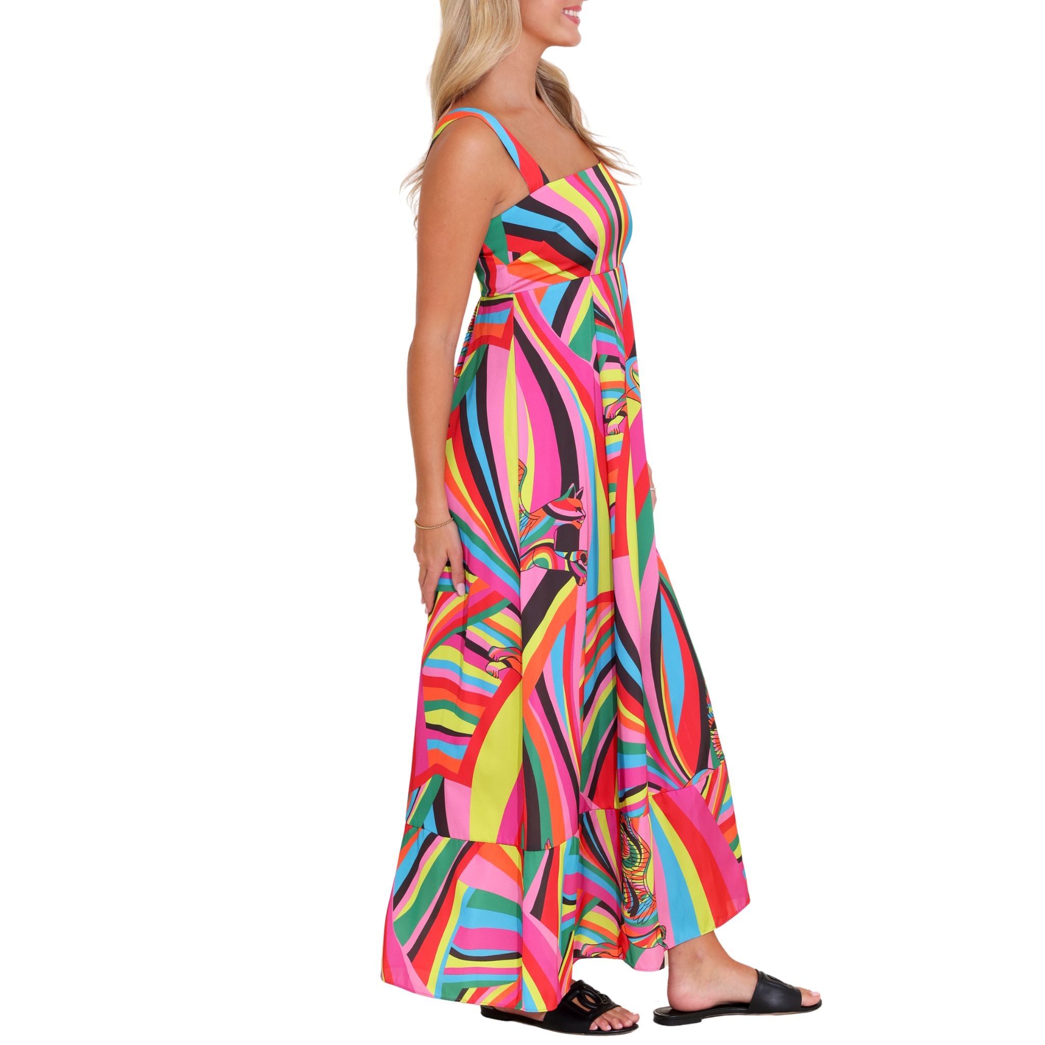 Maria Women's Floral Print Maxi Dress - Summer Beach Party, Vacation, Boho Chic Outfit