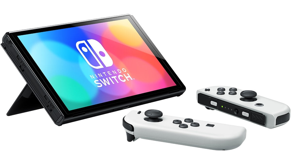 Nintendo Switch OLED Console - White [HEG 001] - Portable Gaming System for Home & Travel Entertainment
