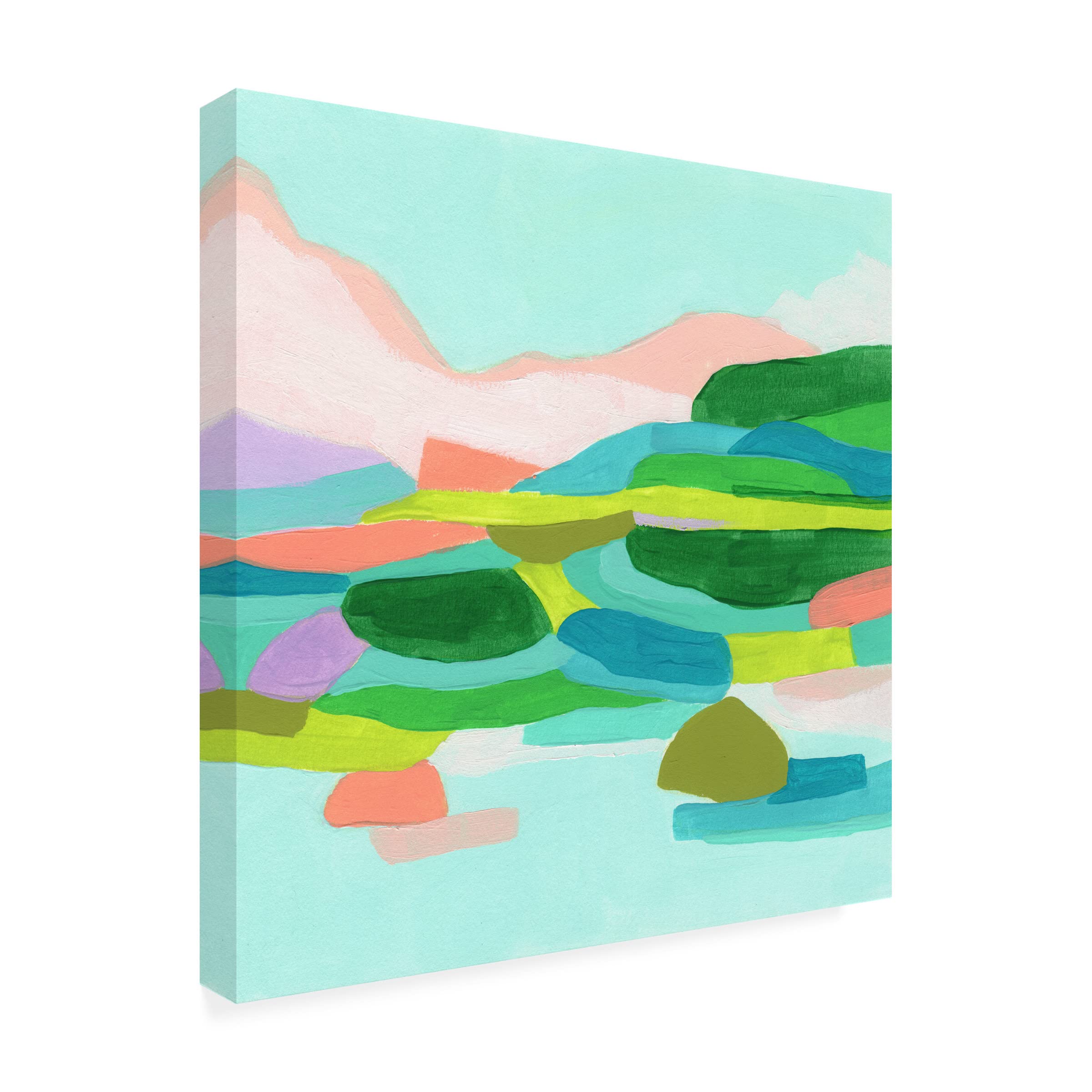 June Erica Vess 'Coastal Confection I' Canvas Wall Art Print - Coastal Beach Decor for Living Room, Bedroom & Office | Modern Seascape Painting
