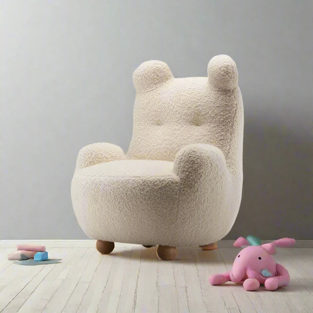 Cozy Bear-Shaped Sofa Chair for Kids - Soft Plush Nursery Armchair for Toddler's Room, Playroom & Bedroom - Perfect for Reading, Relaxing & Playtime