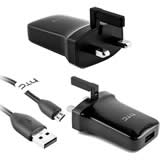 HTC TC P900 USB 3 Pin Fast Charger with Data Sync Cable - High Speed Charging for Smartphones, Tablets & More | Perfect for Home, Office & Travel Use