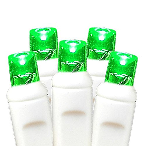 50 LED Battery Operated Christmas Mini Lights - Green Wire Novelty String Lights (17 Feet) for Holiday Decorations, Parties, Weddings & Indoor/Outdoor Decor