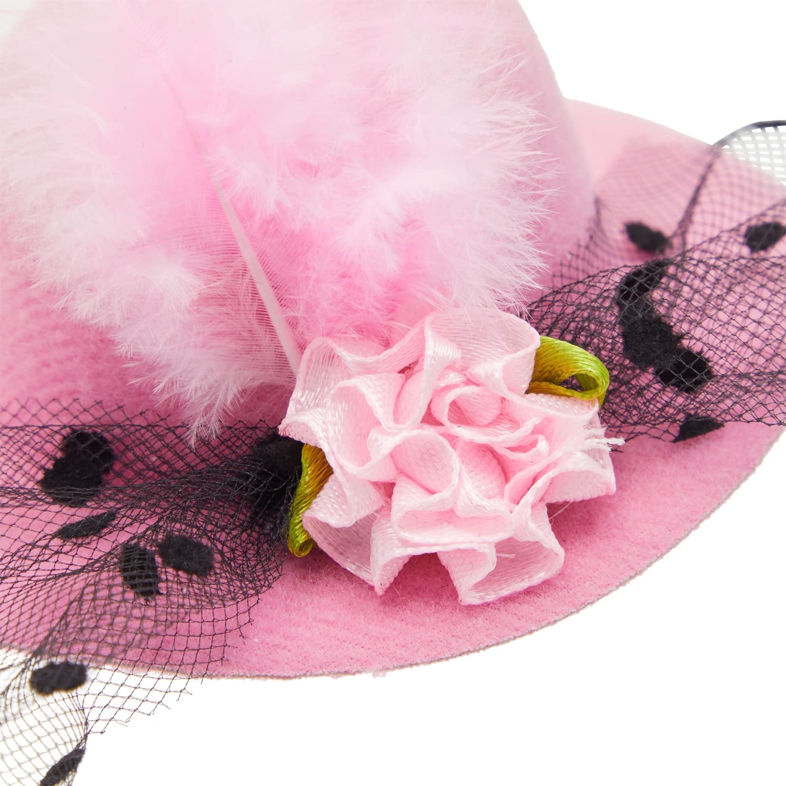 Juvale 6-Piece Mini Tea Party Hats for Women & Girls - Clip-On Hair Fascinators in 6 Colors (4 Inches) - Perfect for Bridal Showers, Birthday Parties, and Afternoon Tea Events