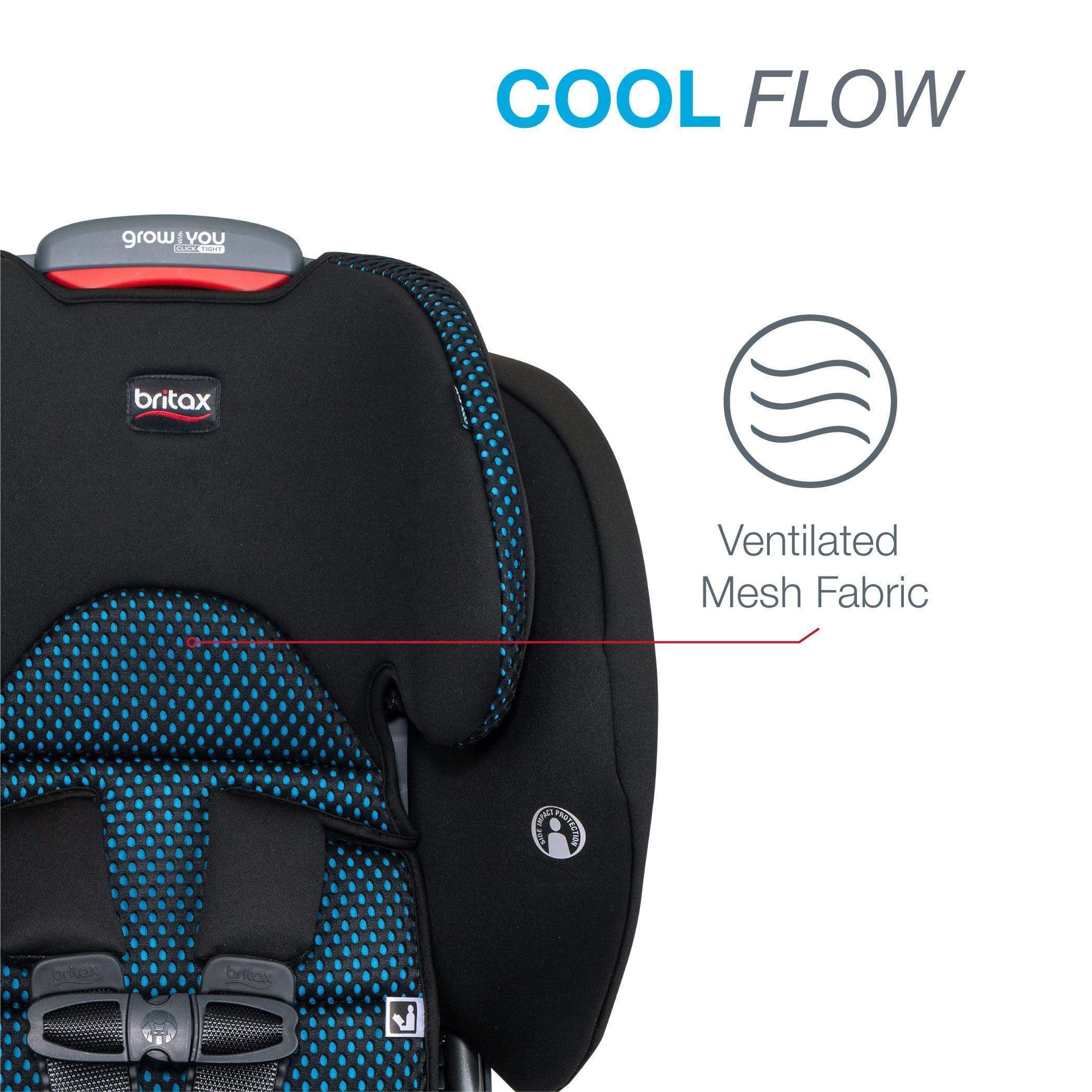 Britax Grow With You Clicktight Booster Car Seat - Safe & Adjustable for Kids 40-120 lbs - Perfect for Travel & School Commute