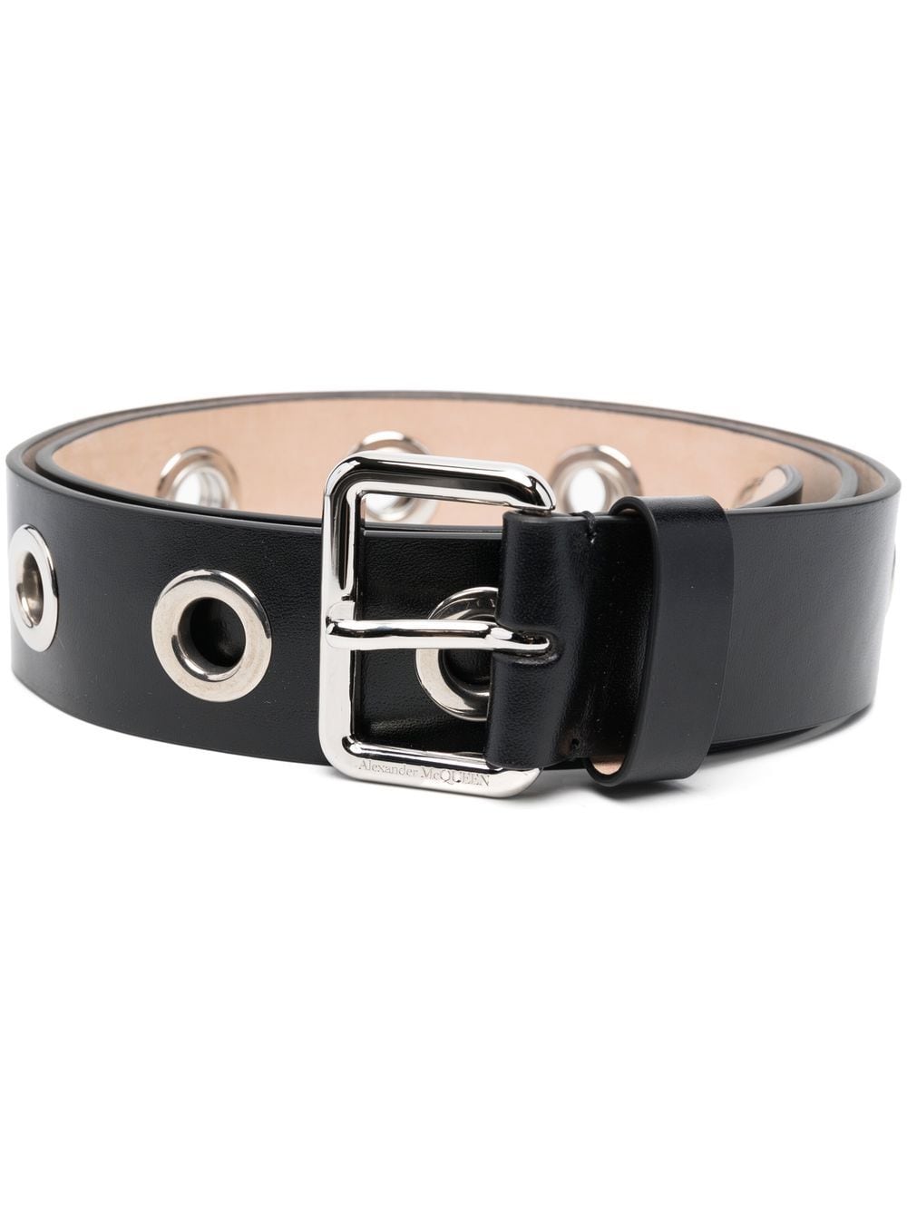 Alexander McQueen Black Leather Belt for Men & Women | Luxury Designer Fashion Accessory | Perfect for Casual, Office & Formal Outfits