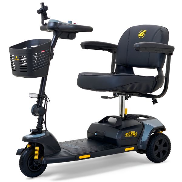 Golden Technologies Buzzaround XLS HD 3-Wheel Travel Mobility Scooter - Lightweight Folding Electric Scooter for Adults & Seniors - Perfect for Shopping, Travel & Outdoor Activities (Model GB121B SHZ)
