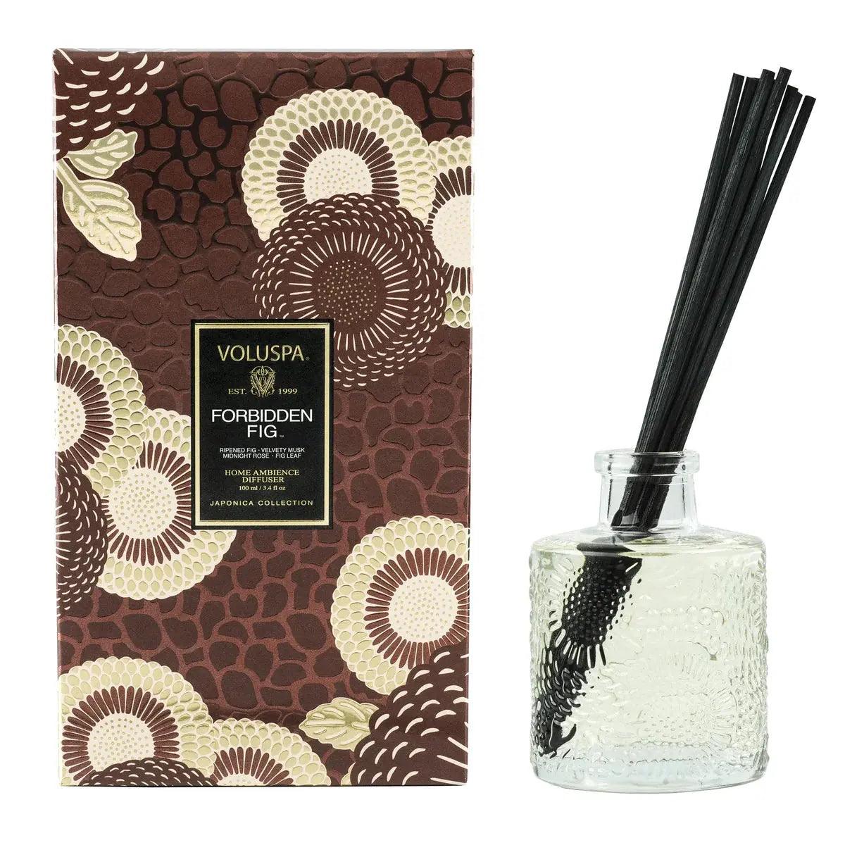 Forbidden Fig Reed Diffuser - Premium Home Fragrance Oil Set for Aromatherapy, Relaxation & Stress Relief - Perfect for Living Room, Bedroom, Office & Spa Decor