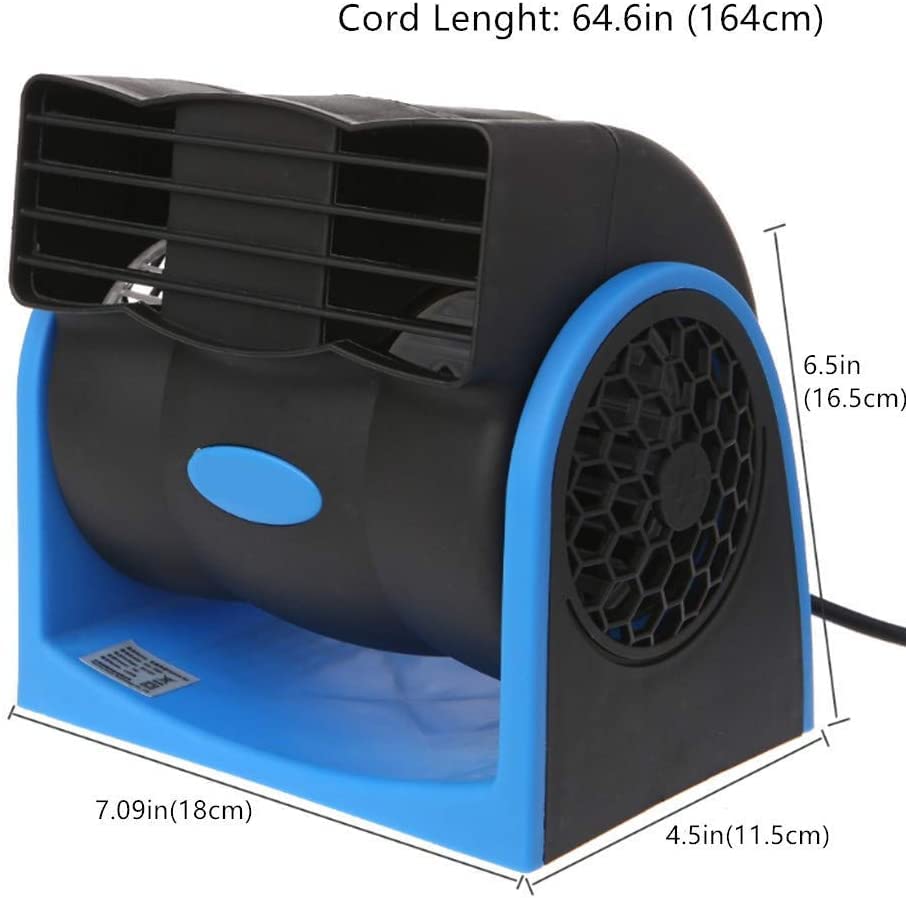 KAGOR 12V Car Dash Fan - Ultra Quiet No-Leaf Cooling, Powerful RV Ventilation System, Squirrel Cage Blower with 2-Speed Settings & Cigarette Lighter Plug for Auto, SUV, Van - Perfect for Road Trips, Camping & Summer Driving Comfort