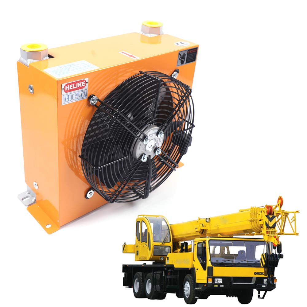 AH1012T-CA Hydraulic Oil Cooler - 100L/min High Pressure Transmission Oil Cooling System with Fan for Mobile Equipment | AC110 | Heavy Machinery, Construction Vehicles & Industrial Applications