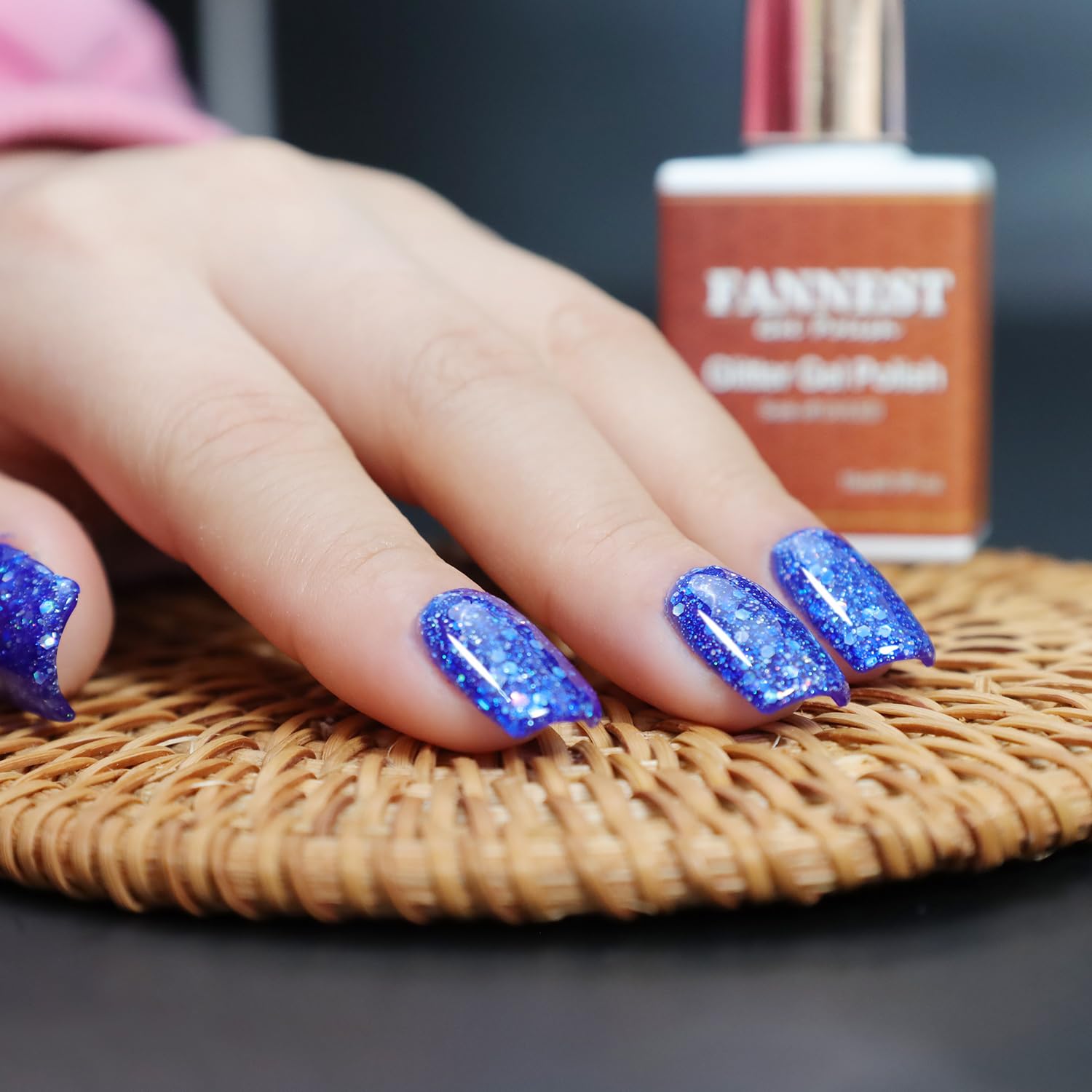 Blue Diamond Glitter Gel Nail Polish - Holographic Soak Off UV/LED Gel for Trendy Summer Nail Art | DIY Manicure Kit for Women & Girls | Perfect for Parties, Weddings & Special Occasions