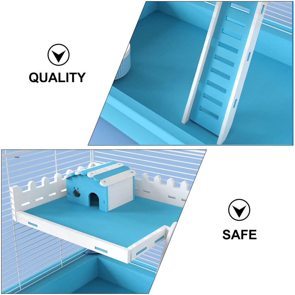 Balacoo Wooden Hamster Climbing Ladder Toy Set - Small Pet Platform & Crawling Ladder for Hamsters, Gerbils, Mice - Fun Exercise & Training Toy for Cage Enrichment - Perfect for Small Animal Playtime & Cage Accessories