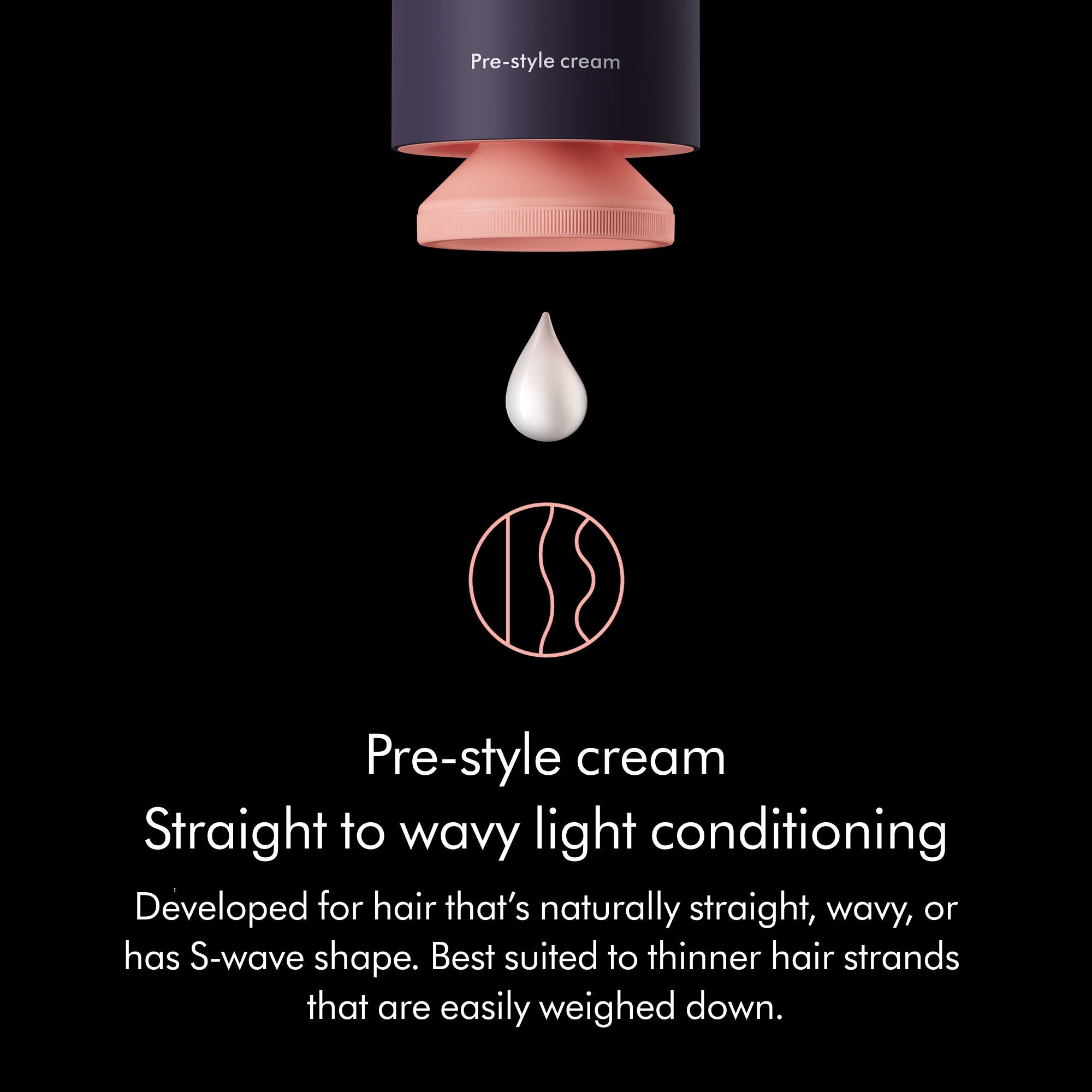 Chitosan Pre-Style Cream for Straight to Wavy Hair - Lightweight Conditioning Treatment for Smooth & Manageable Hair - Perfect for Daily Styling & Heat Protection