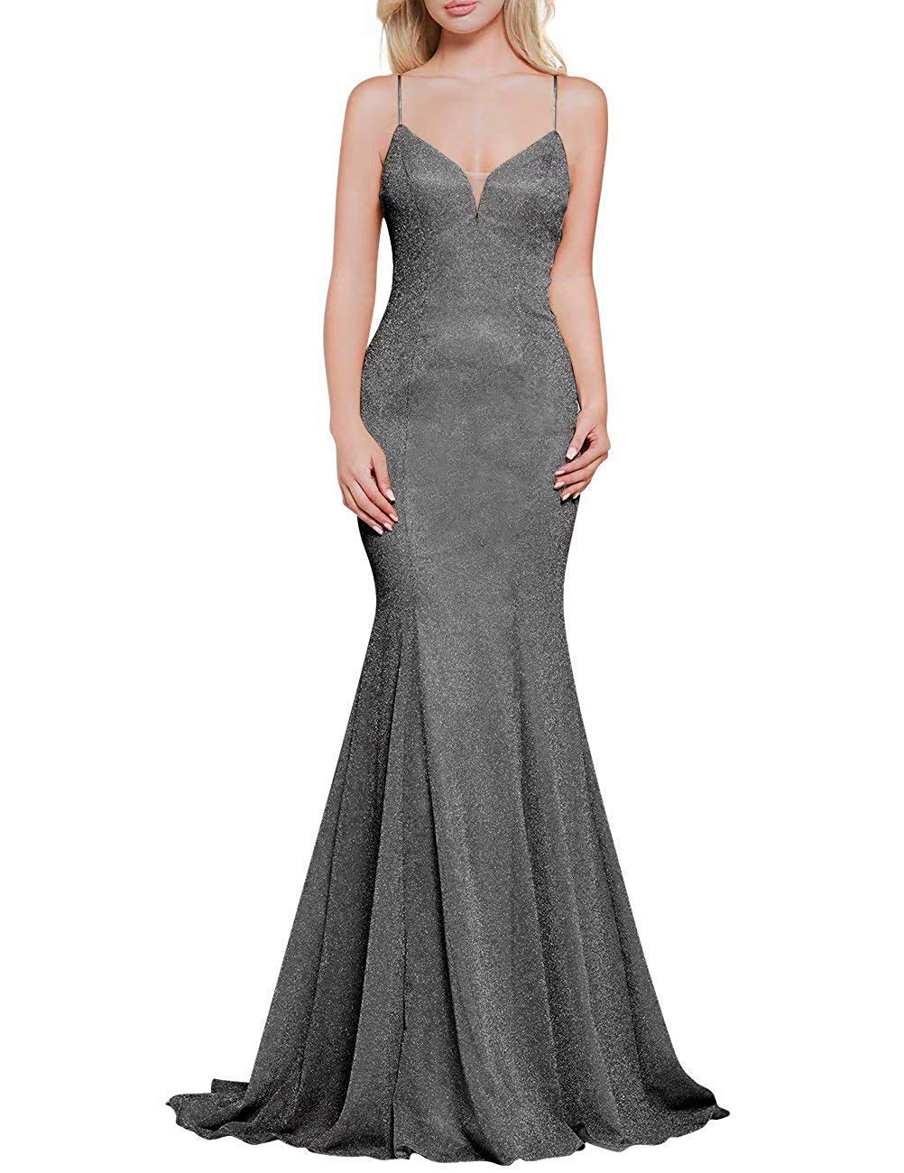 Elegant Long Mermaid Prom Dresses with V-Neck & Sequin Details - Formal Evening Gowns for Homecoming, Prom Night & Special Occasions