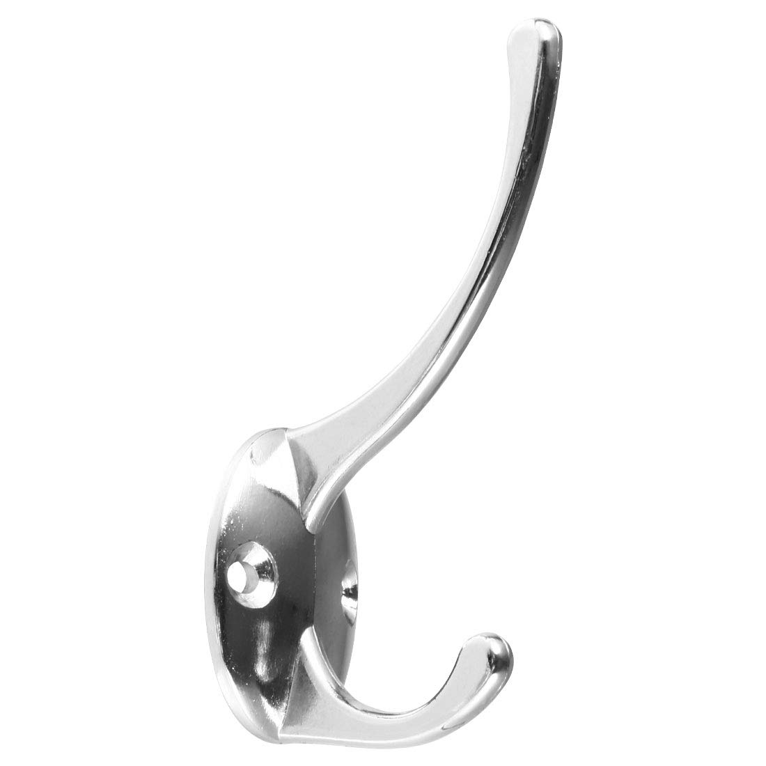 Dual Metal Robe Hooks - Wall Mounted Coat & Towel Hanger with Screws for Bathroom & Bedroom