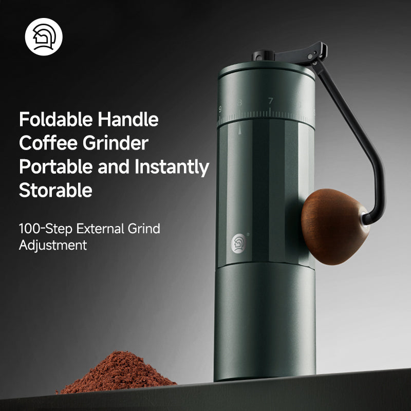 Premium Z5 X Fold Manual Coffee Grinder - Adjustable Ceramic Burr, Portable Hand Crank Mill for Espresso, French Press & Pour Over - Perfect for Camping, Travel & Home Brewing
