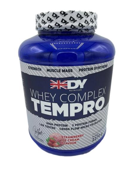 Dorian Yates Whey Complex Tempro Protein Powder - Strawberry Flavor, 5 lbs (2270g) for Muscle Recovery & Post-Workout Nutrition | Bodybuilding & Fitness Supplement