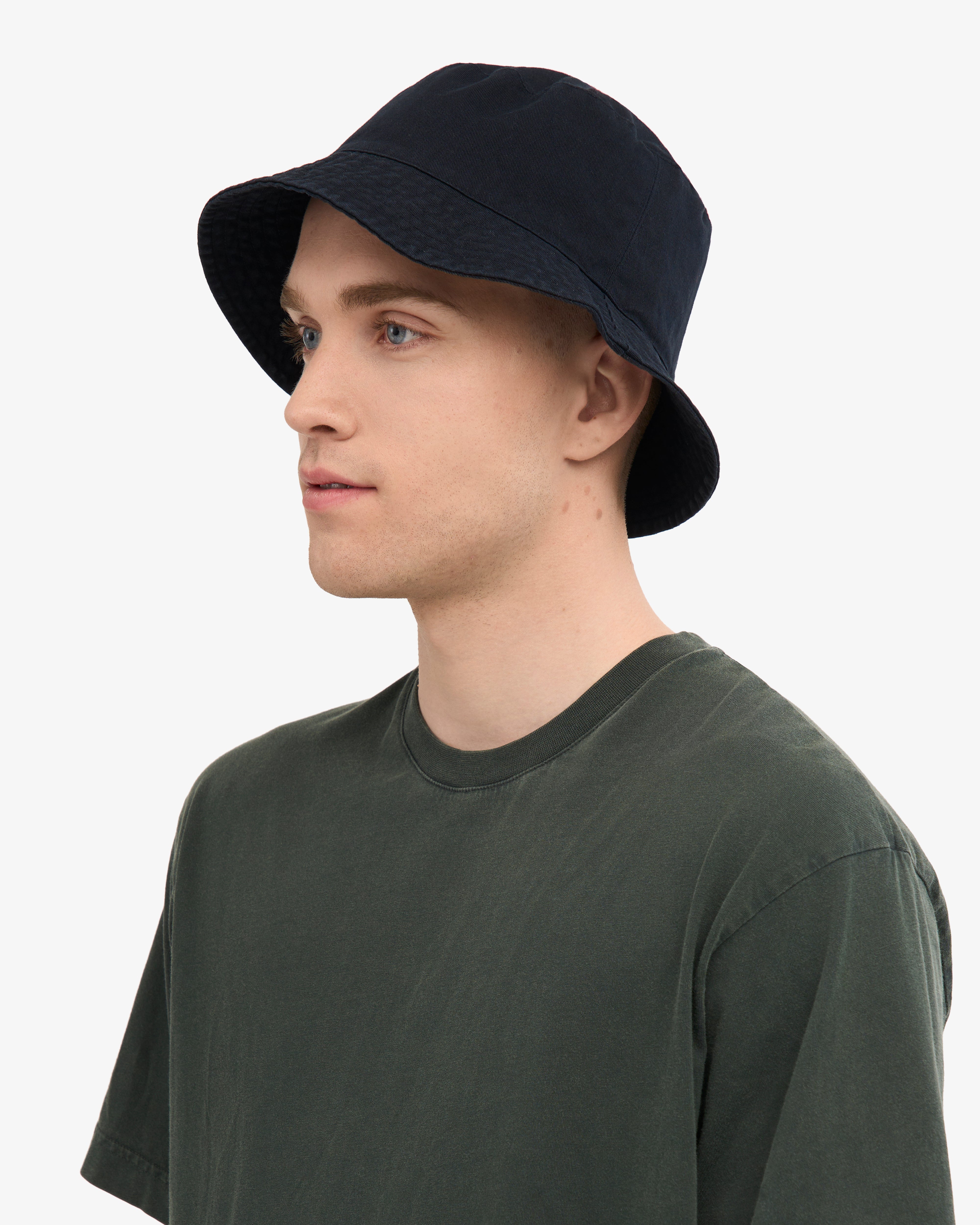 Organic Cotton Bucket Hat for Men & Women - Breathable Sun Protection Summer Hat - Navy Blue - Perfect for Beach, Hiking, and Outdoor Activities