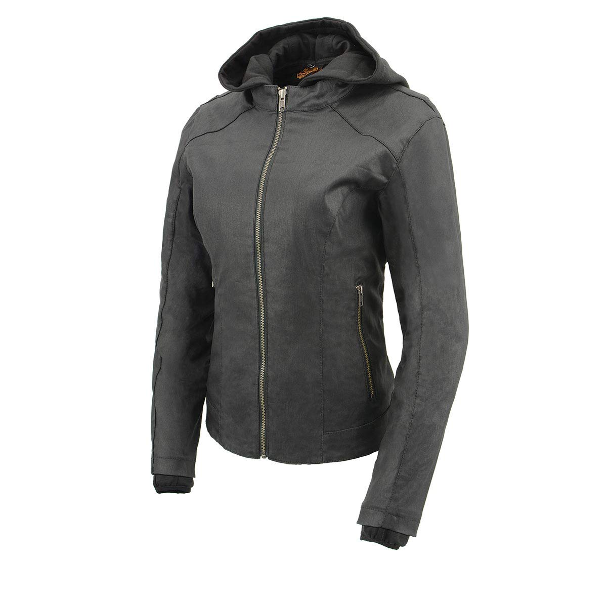 Milwaukee Leather MPL2746 Women's Lightweight Hoodie Textile Scuba Jacket with Purple Wings - Waterproof Windbreaker Motorcycle Riding Jacket for Women, Perfect for Outdoor Adventures & Casual Wear