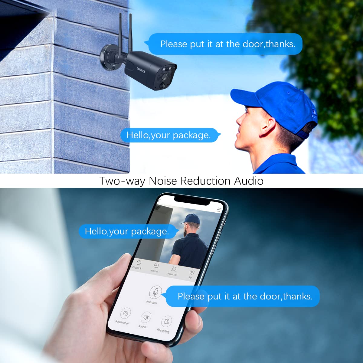 5MP Wireless Outdoor Security Camera with 10