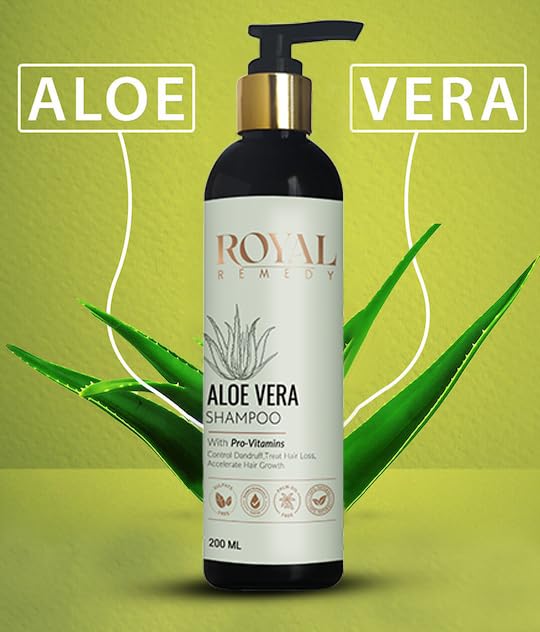 Royal Remedy Aloe Vera Shampoo with Pro-Vitamins - Controls Dandruff, Reduces Hair Loss & Promotes Hair Growth | Enriched with Plant Keratin | 200ml for Men & Women | Perfect for Daily Hair Care & Scalp Health