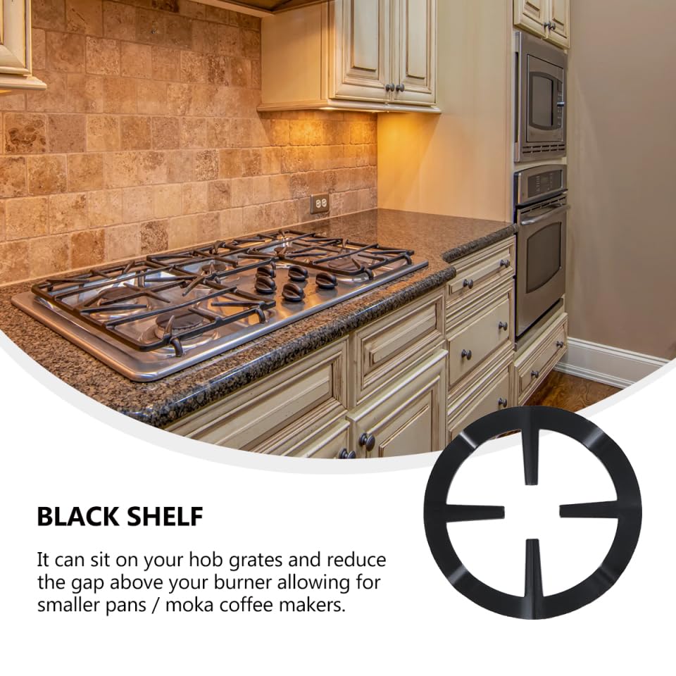 DOITOOL Heavy Duty Shelf Bracket - Universal Electric & Gas Stove Burner Stand, Pot Support Ring, Wok Burner Grate, Coffee Pot Holder - Durable Kitchen Range Accessory for Cooking, Grilling & Food Preparation