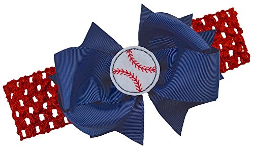 Red Band / Navy Blue Bow