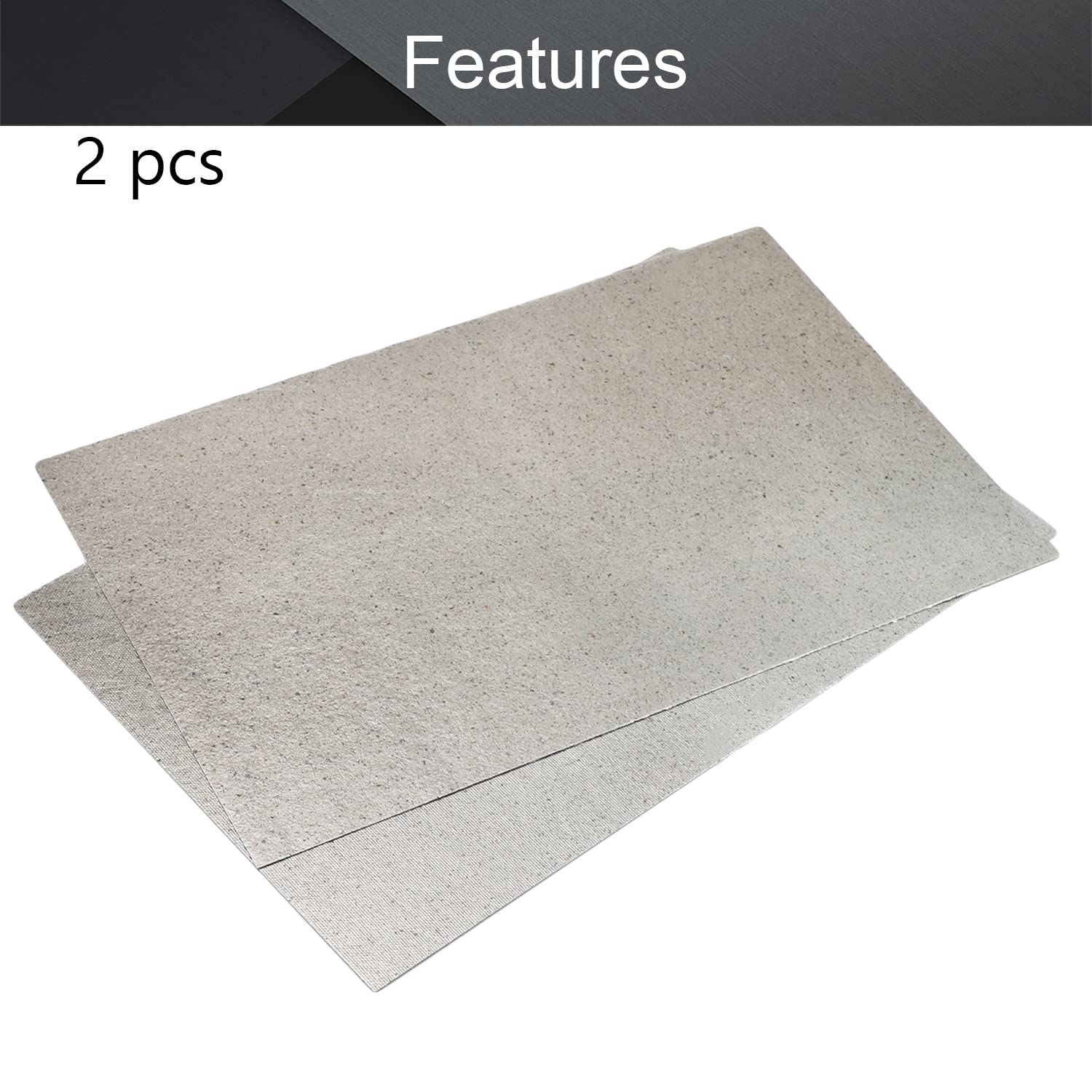 Fielect 2-Pack Universal Microwave Waveguide Cover - 20cm x 30cm x 0.5mm Mica Plate for Microwave Oven Repair - Heat-Resistant Replacement Part for All Brands (Perfect for Home Appliance Maintenance & DIY Fixes)