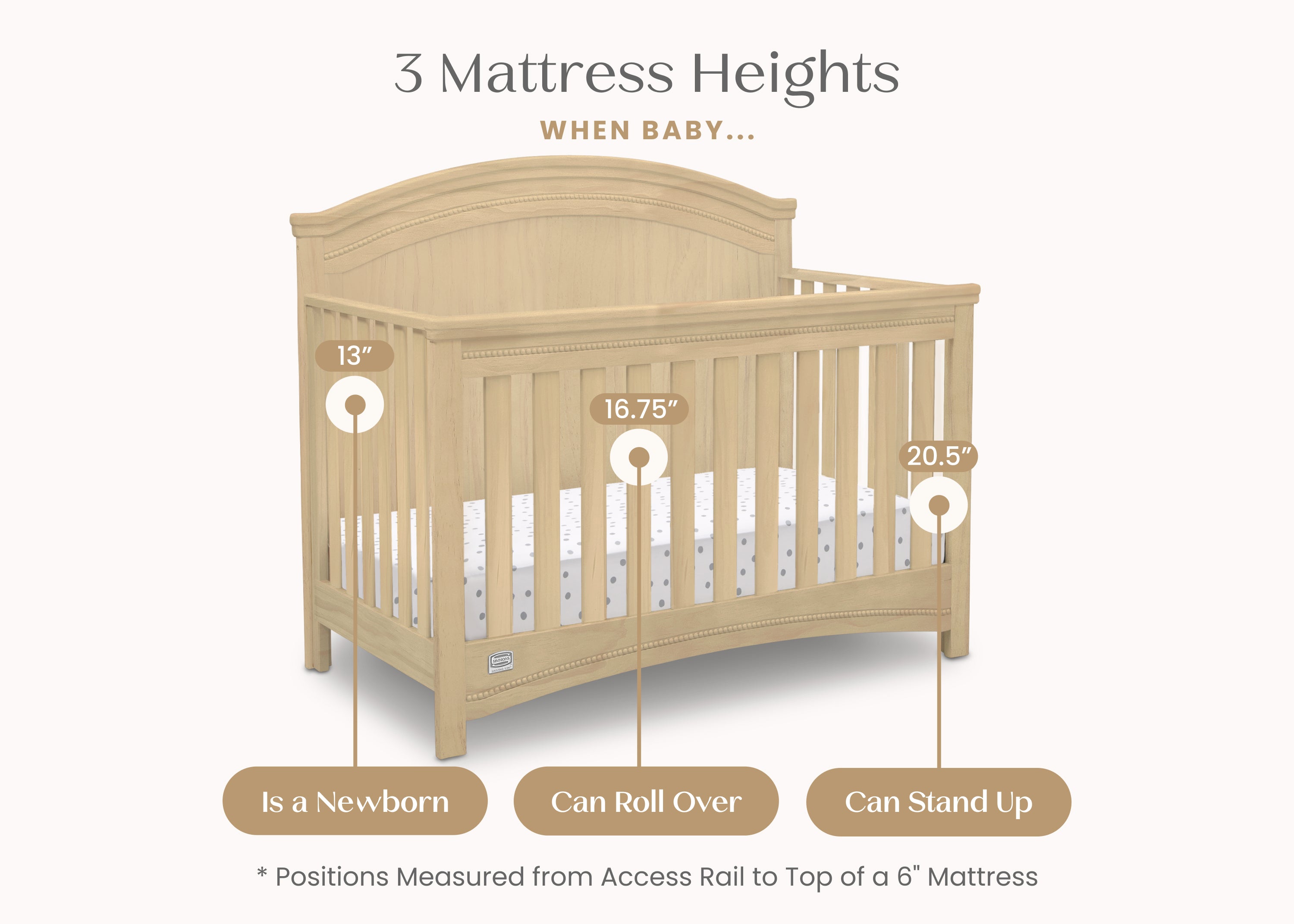 Emma Crib 'N' More - Convertible Baby Crib with 3-in-1 Design for Nursery, Toddler Bed & Daybed | Perfect for Newborns to Toddlers | Safe & Stylish Nursery Furniture for Modern Homes