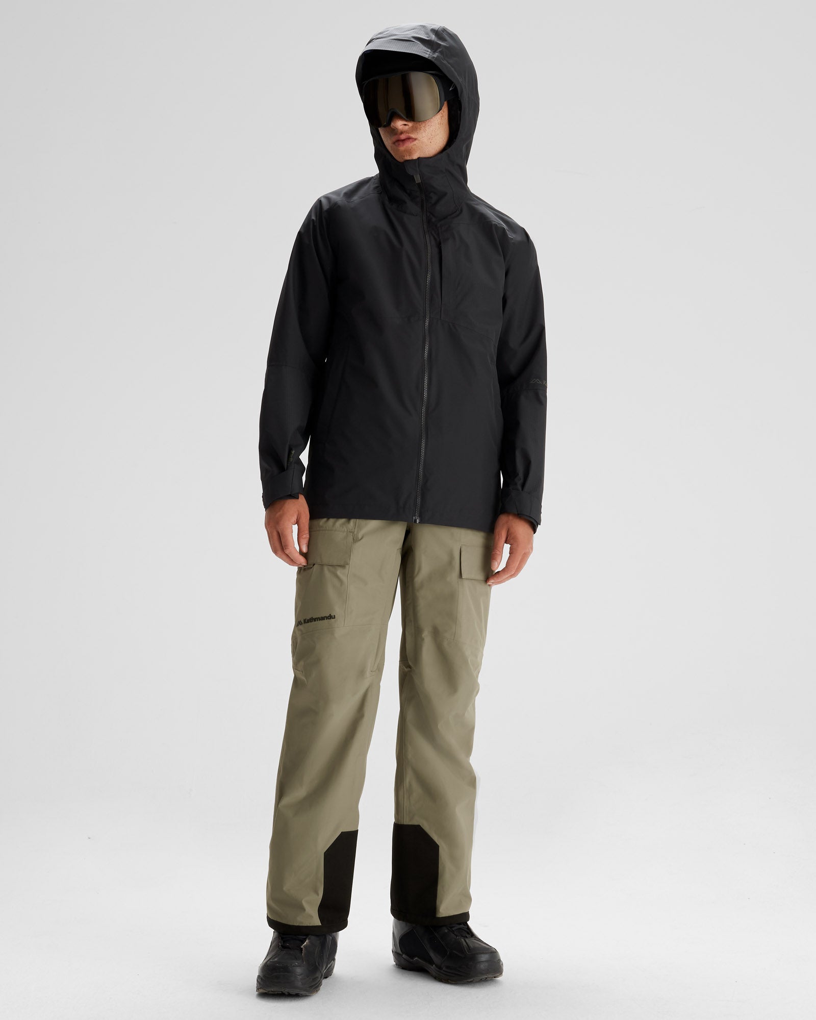 Men's PWDR Days 2L Shell Snow Jacket - Waterproof Winter Coat for Skiing & Snowboarding - Black Stingray Color - Ideal for Cold Weather Outdoor Activities