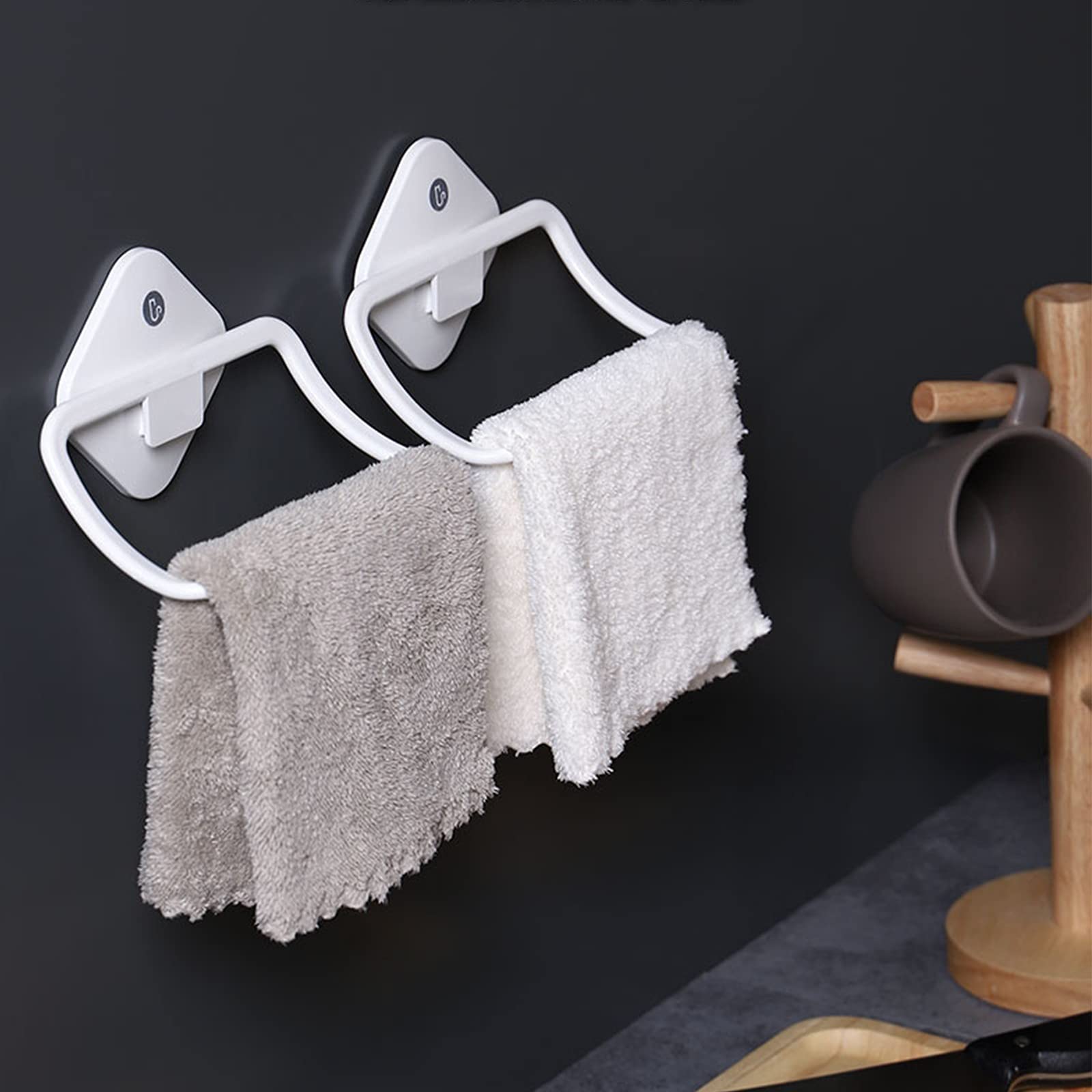 Wall-Mounted Bathroom Hook Rod - No Drill Shelf for Small Storage