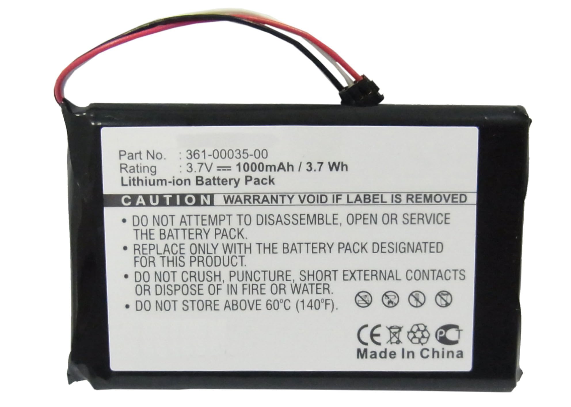 Synergy Digital GPS Battery - High Capacity 1000mAh Li-ion 3.7V Replacement for Garmin Edge Touring Plus & 361-00035-02 - Perfect for Cycling, Hiking & Outdoor Navigation