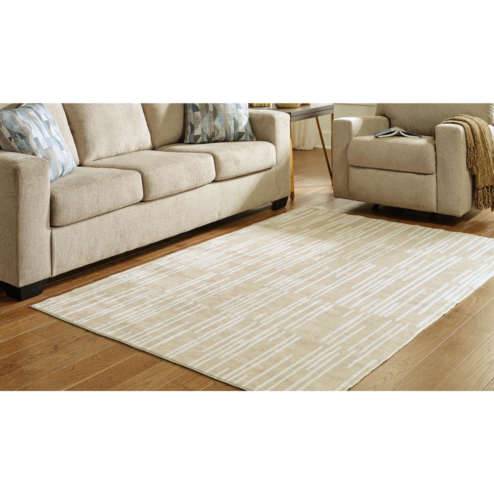 Ardenville Soft Plush Area Rug - Non-Slip Living Room Carpet for Home Decor, Bedroom, Office - Machine Washable & Stain Resistant (5'x7', Grey)