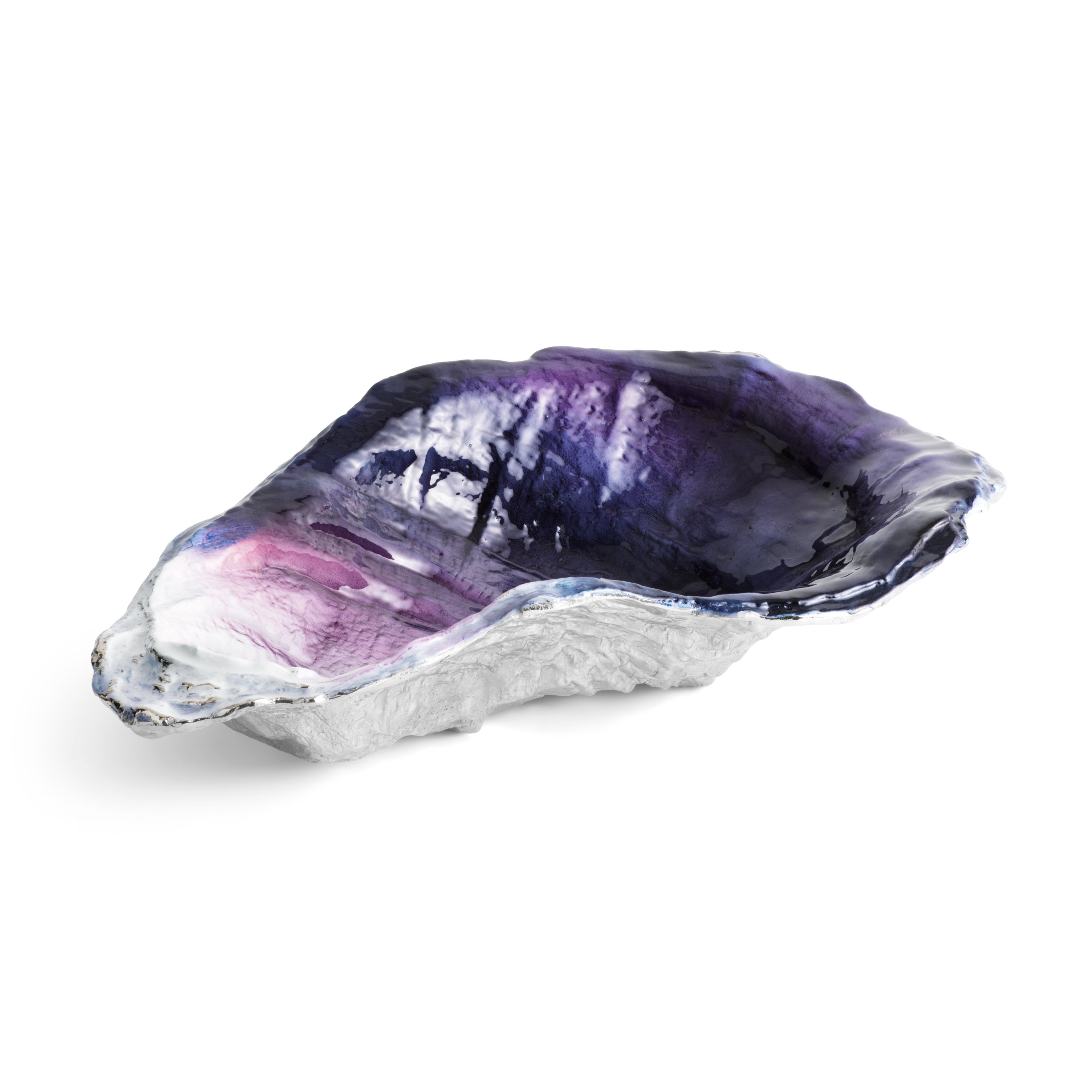 Ocean Reef Oyster Shell Jewelry Bowl - Handmade Seashell Jewelry Organizer for Necklaces, Rings & Earrings - Perfect for Beach House Decor & Bathroom Vanity Storage