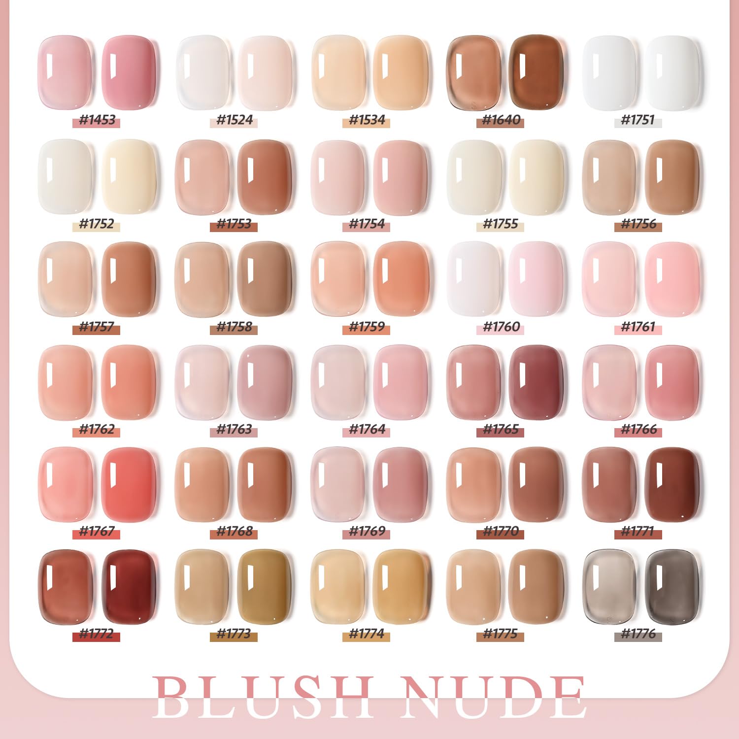 GAOY 33Pcs Jelly Gel Nail Polish Set - Sheer Pink Nude Gel Polish Kit with Glossy & Matte Top Coat, Base Coat for DIY Nail Art | Long Lasting, Non-Toxic, Salon Quality | Perfect for Home Manicures, Bridal Nails & Special Occasions