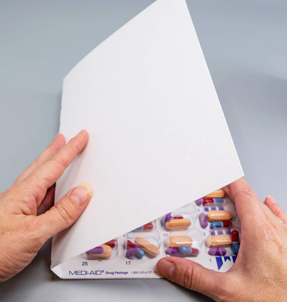 Monthly XL Cold Seal Medication Blister Pack System - 31-Day Pill Organizer Cards (100 Pack) | No Equipment Needed | Perfect for Nursing Homes, Pharmacies & Home Medication Management